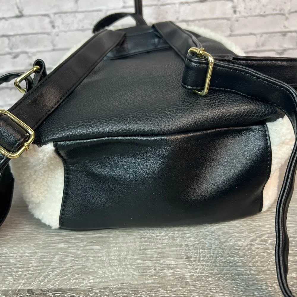 Juicy Couture Flashback Small Backpack in black faux leather